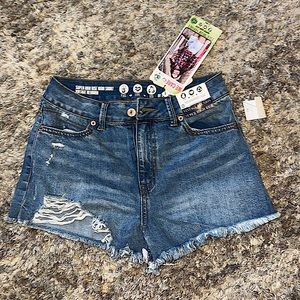 REWASH Super High Rise Mom Short Vintage Reunion Dark Blue